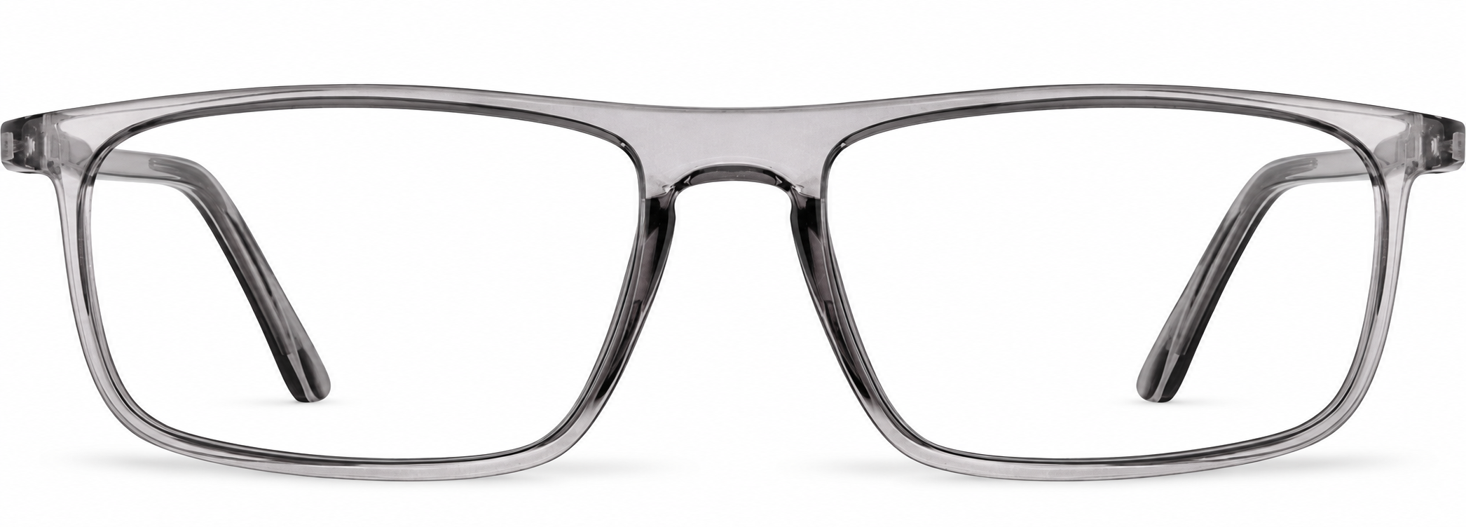 Translucent Gray Rectangle Eyeglasses · Translucent Gray · reference