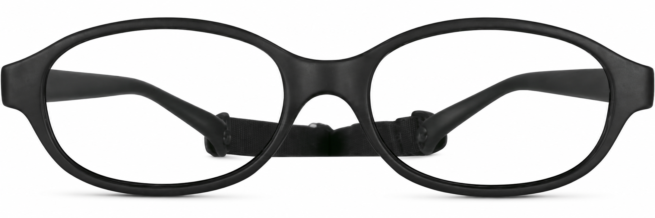 Black Kids’ Flexible Oval Glasses · Black · reference