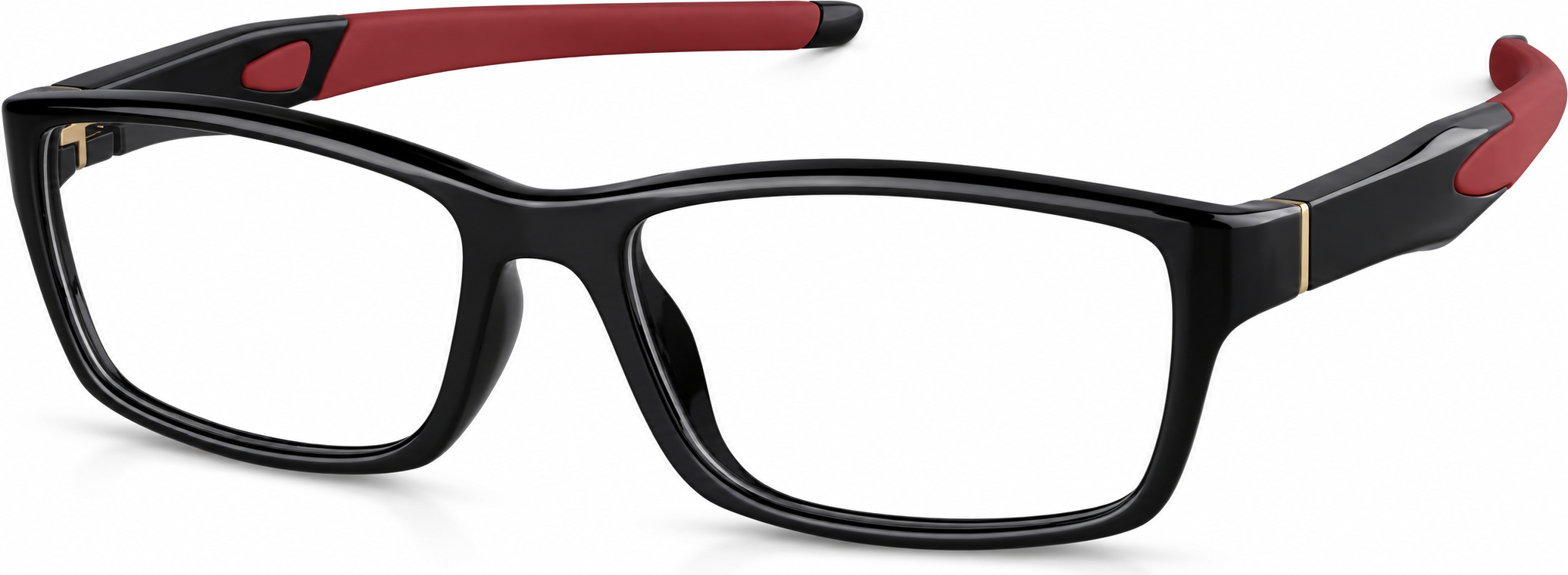 Black Rectangle Glasses · Black · reference