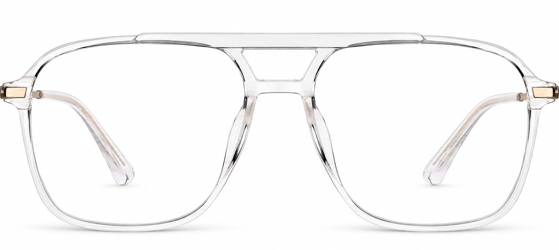 Translucent Mixed Material Aviator Glasses · Translucent · reference