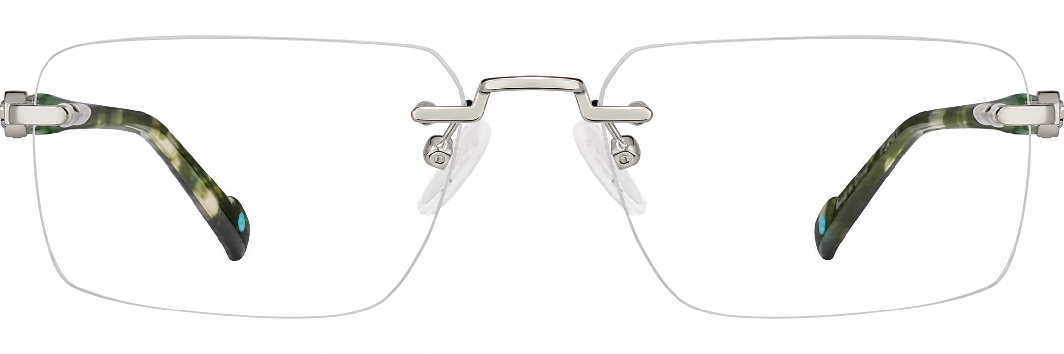 Green Customizable Rimless Glasses · Green · reference