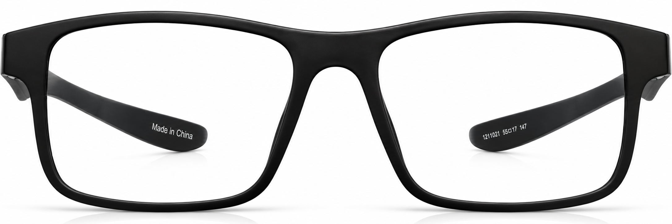 Black OptiFlex® Rectangle Glasses · Black · reference