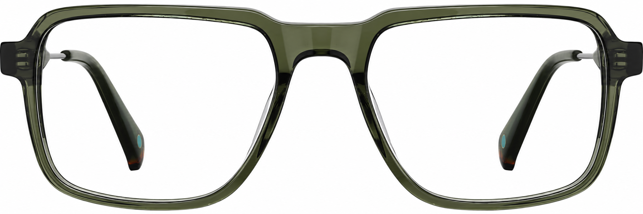 Green Rectangle Glasses · Green · reference