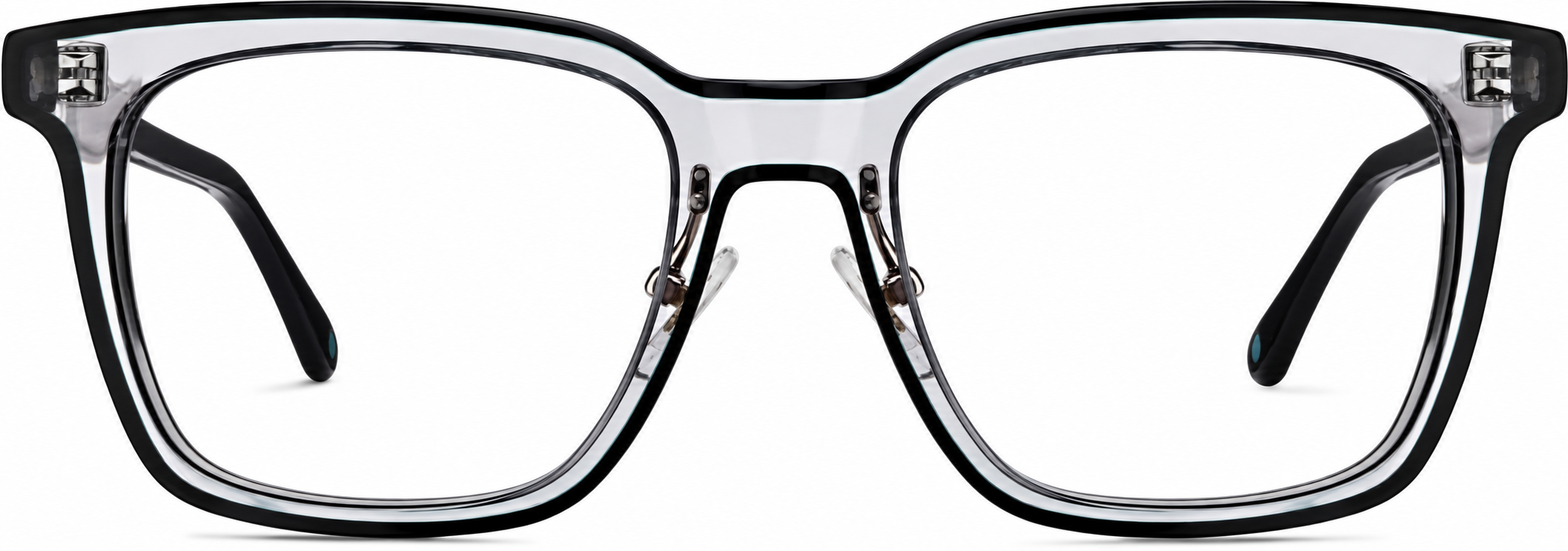 Black Premium Square Glasses · Black · reference