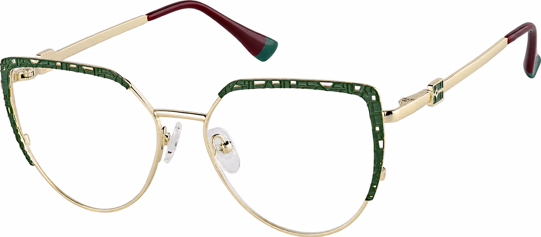 Green Cat-Eye Glasses · Green · reference