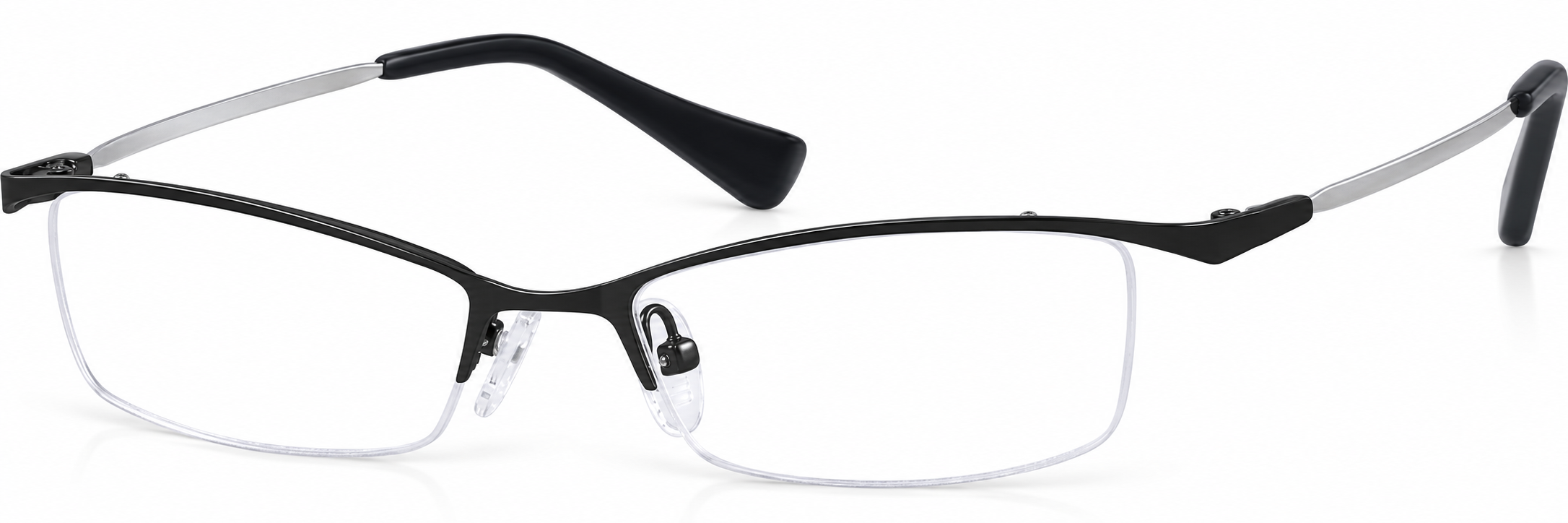 Black Rectangle Glasses · Black · reference