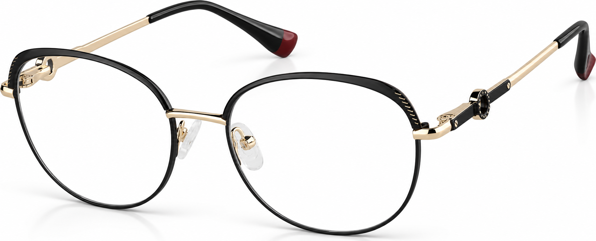 Black Round Glasses · Black · reference