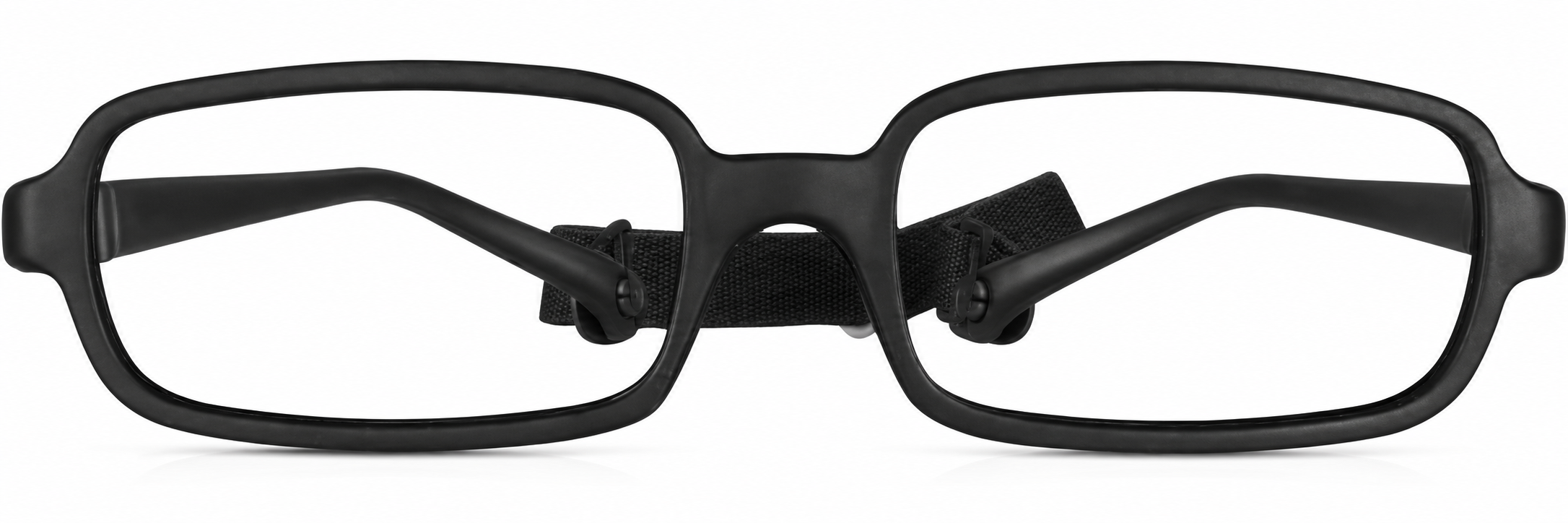 Black Kids’ Flexible Rectangle Glasses · Black · reference