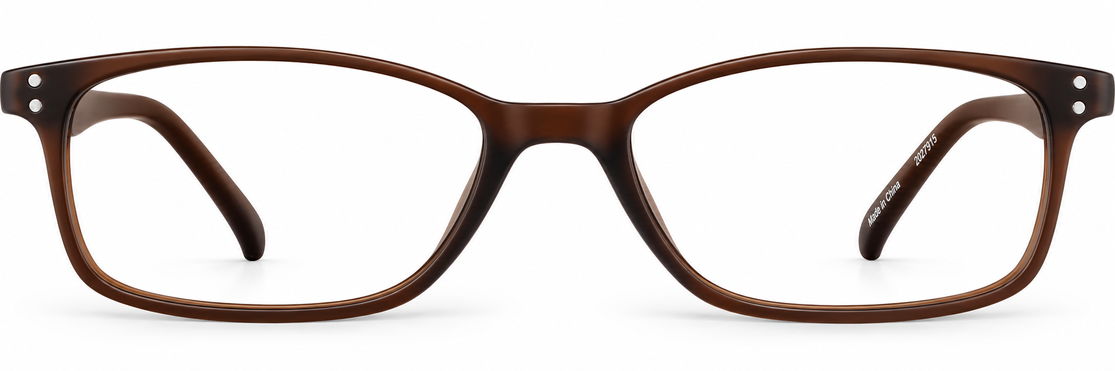 Brown Rectangle Glasses · Brown · reference