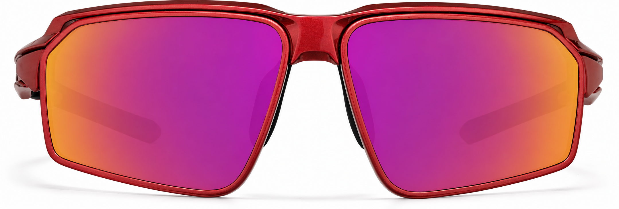 Active Wrap-Around Sunglasses · Red with Rose Gold Mirror · reference