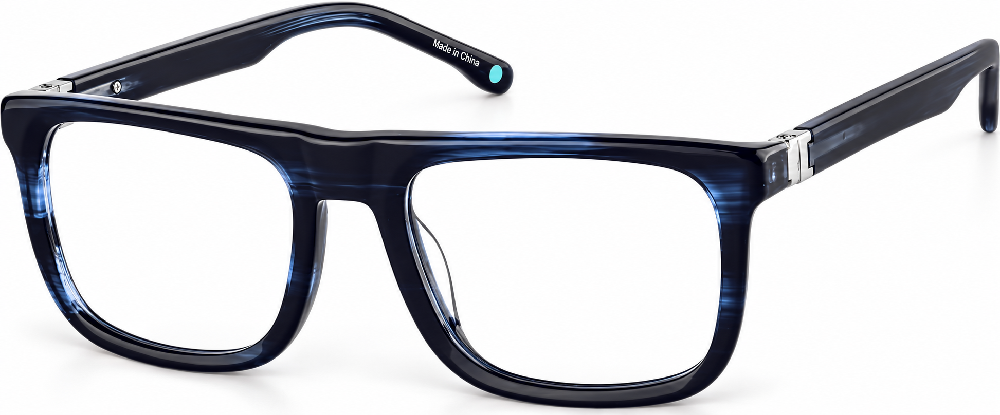 Blue Rectangle Glasses · Blue · reference