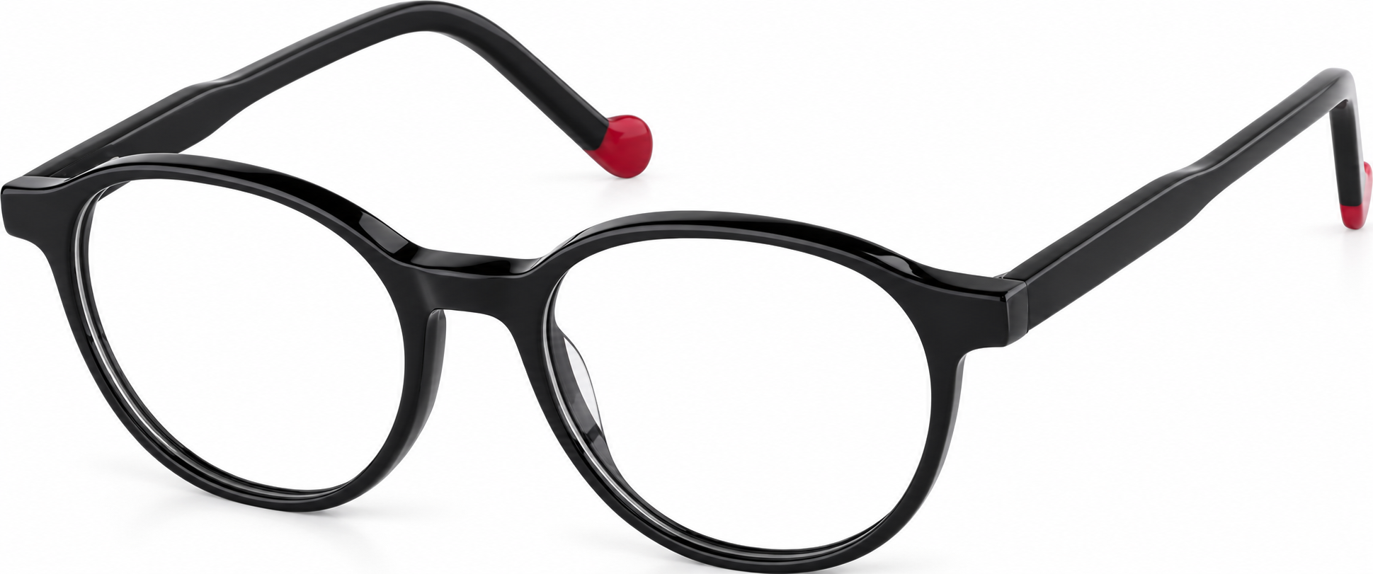 Black Kids' Round Glasses · Black · reference