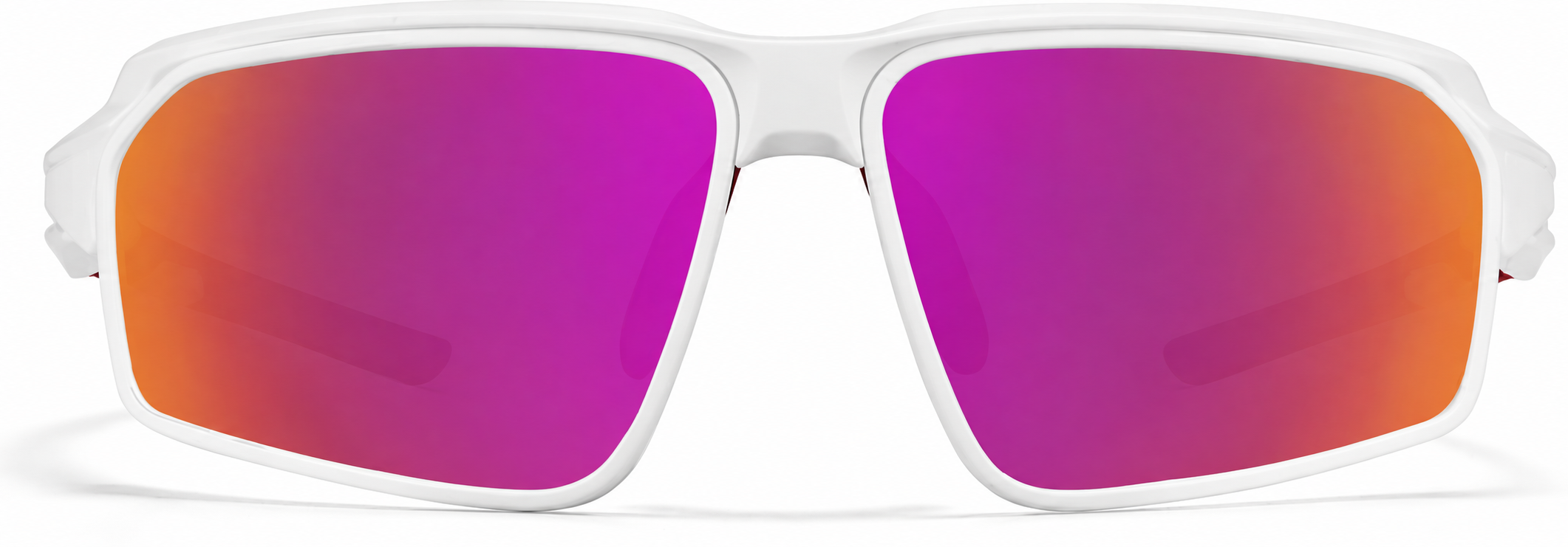 White with Rose Gold Mirror Active Wrap-Around Sunglasses · White with Rose Gold Mirror · reference