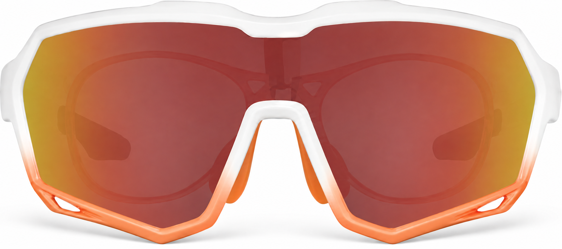 White/Orange Sports Sunglasses · White/Orange · reference
