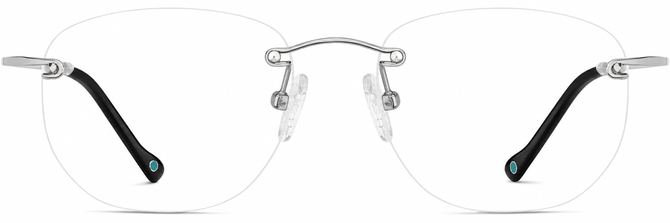 Silver Customizable Titanium Rimless Glasses · Silver · reference
