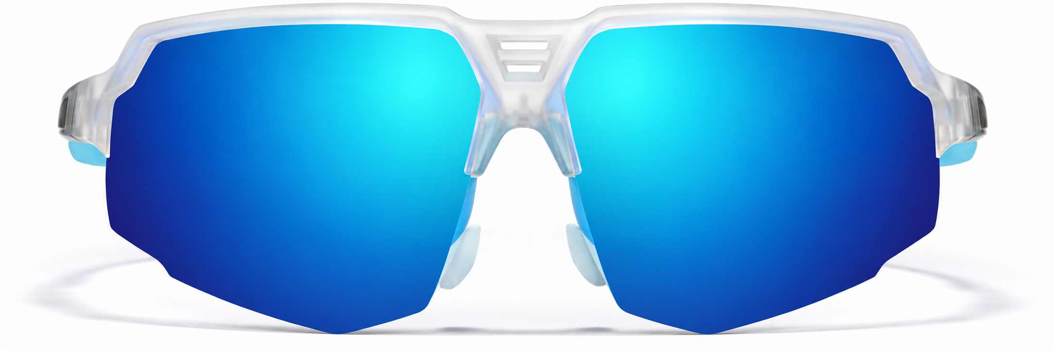Clear with Blue Mirror Wrap-Around Sports Sunglasses · Clear with Blue Mirror · reference