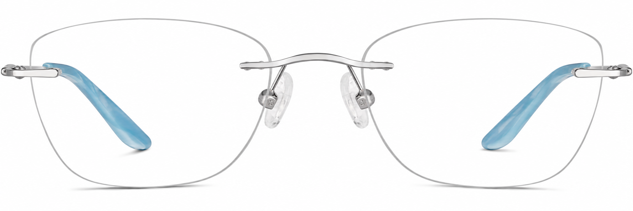 Silver Customizable Rimless Glasses · Silver · reference