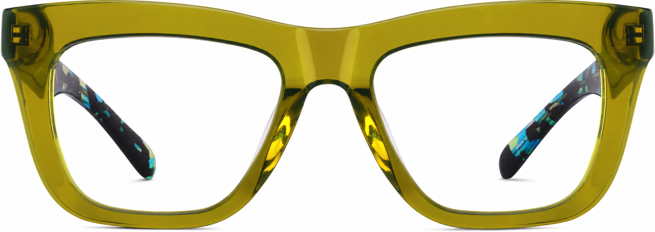 Olive Square Glasses · Olive · reference