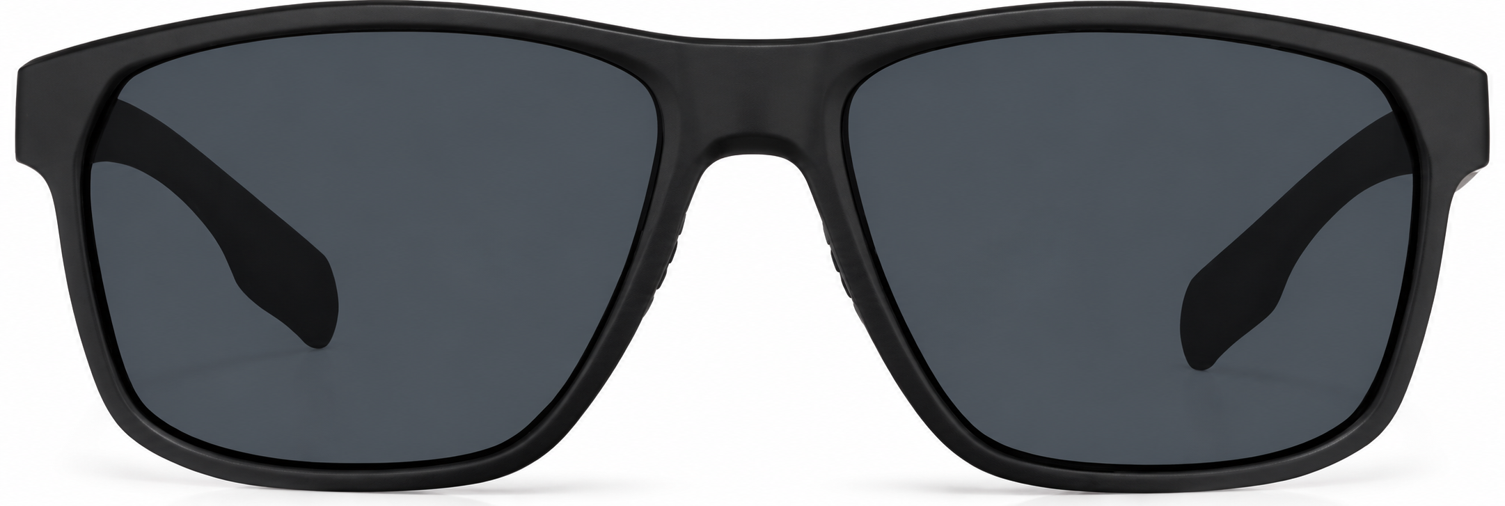 Black with Gray Lenses Rectangle Sports Sunglasses · Black with Gray Lenses · reference