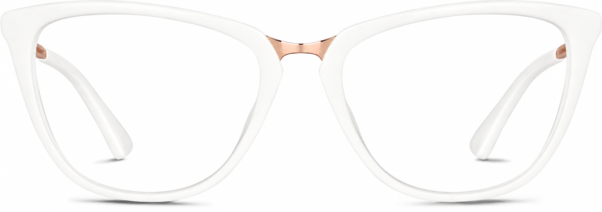 White Square Glasses · White · reference