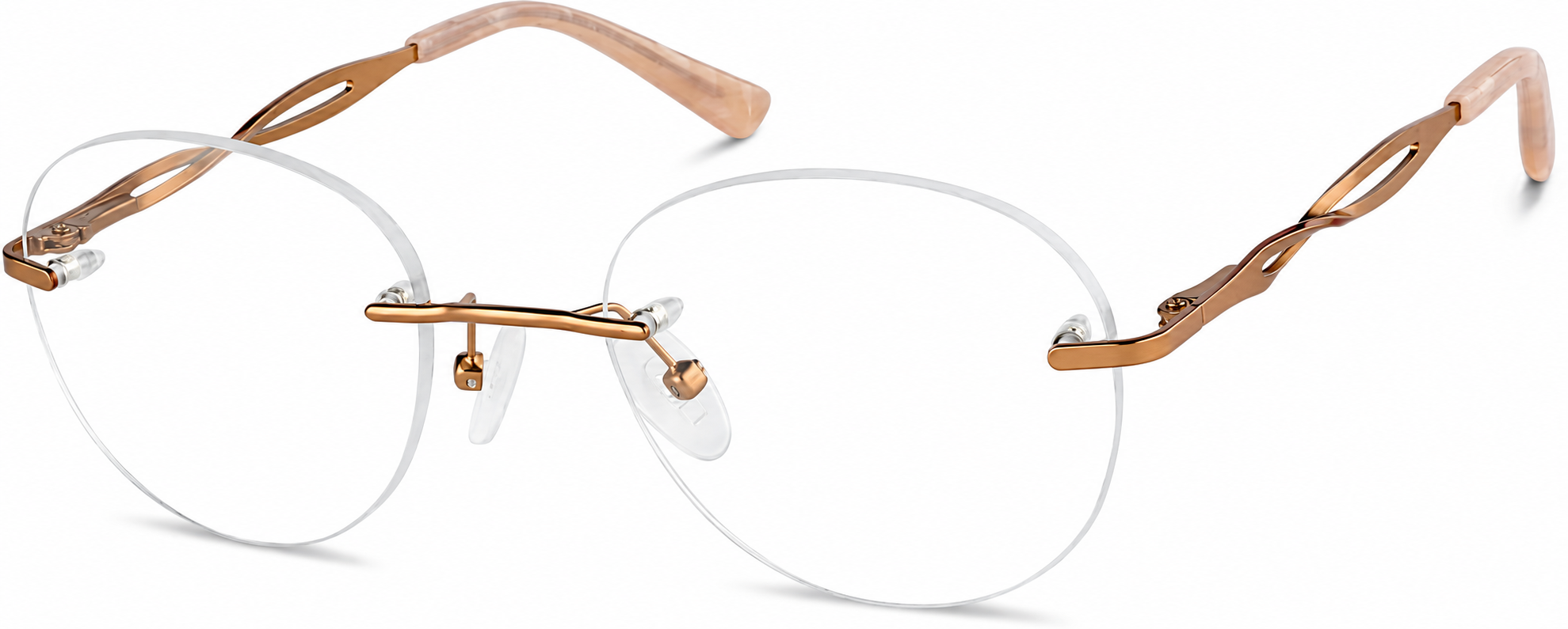Brown Customizable Rimless Glasses · Brown · reference