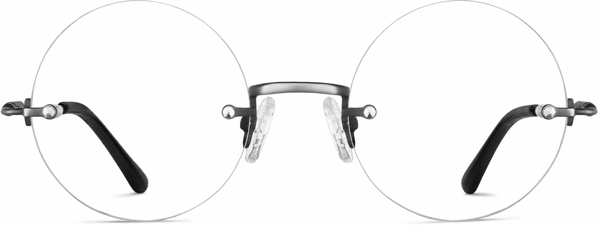 Steel Gray Rimless Glasses · Steel Gray · reference