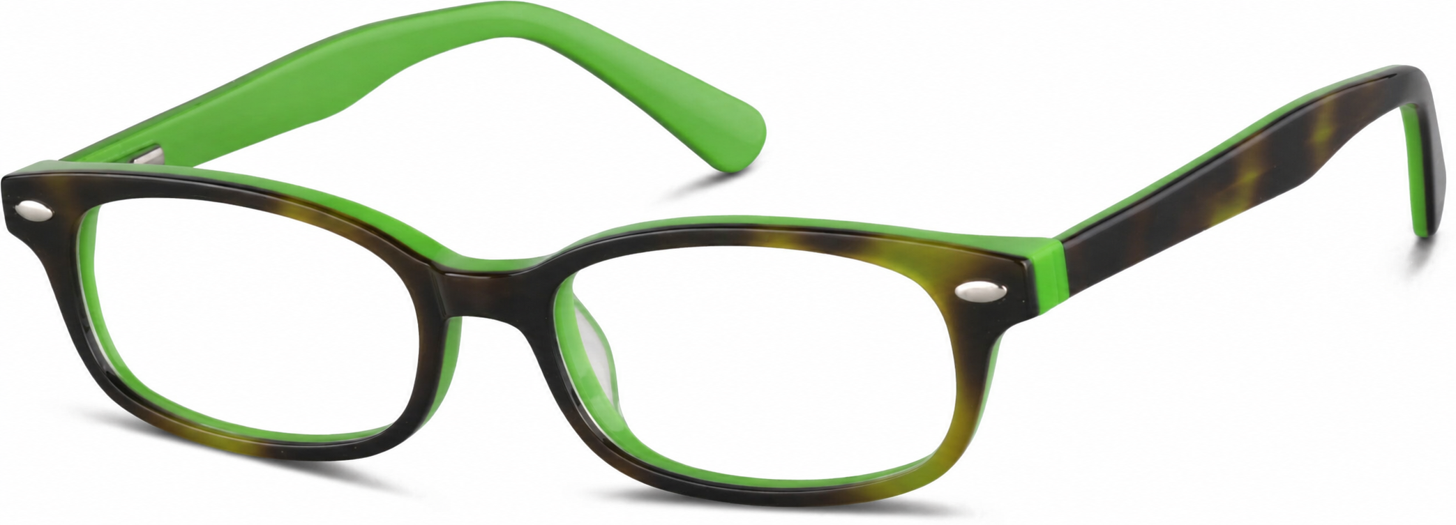 Green Kids’ Rectangle Glasses · Green · reference
