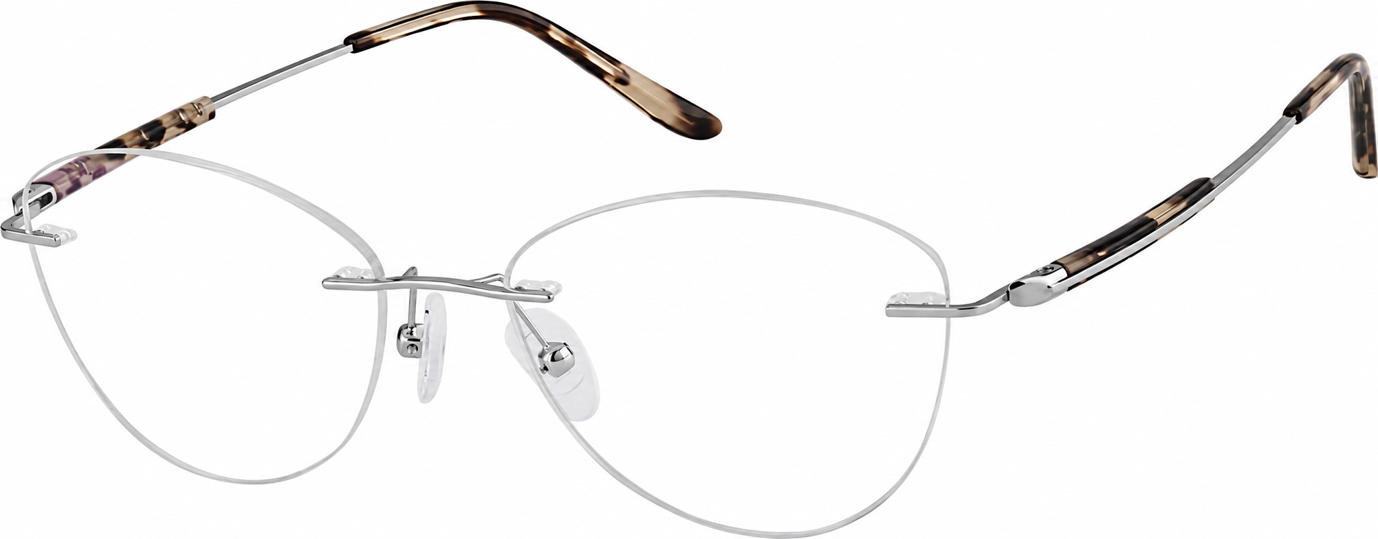 Silver Customizable Rimless Glasses · Silver · reference