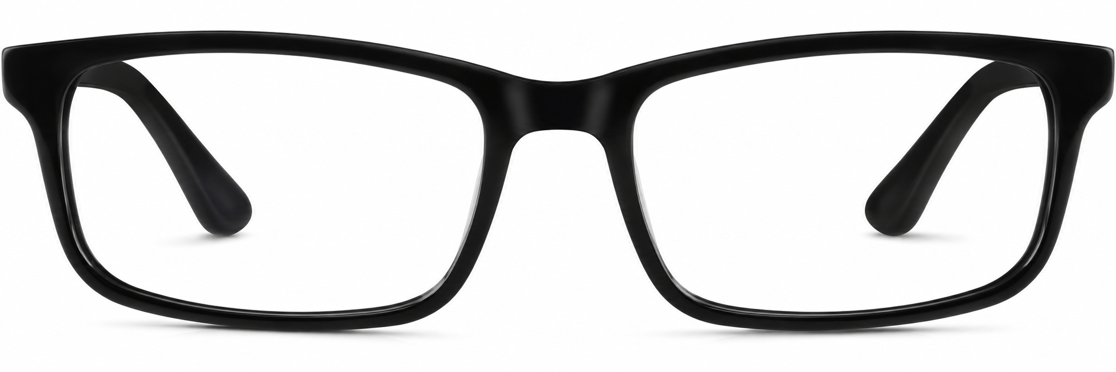 Black Rectangle Glasses · Black · reference
