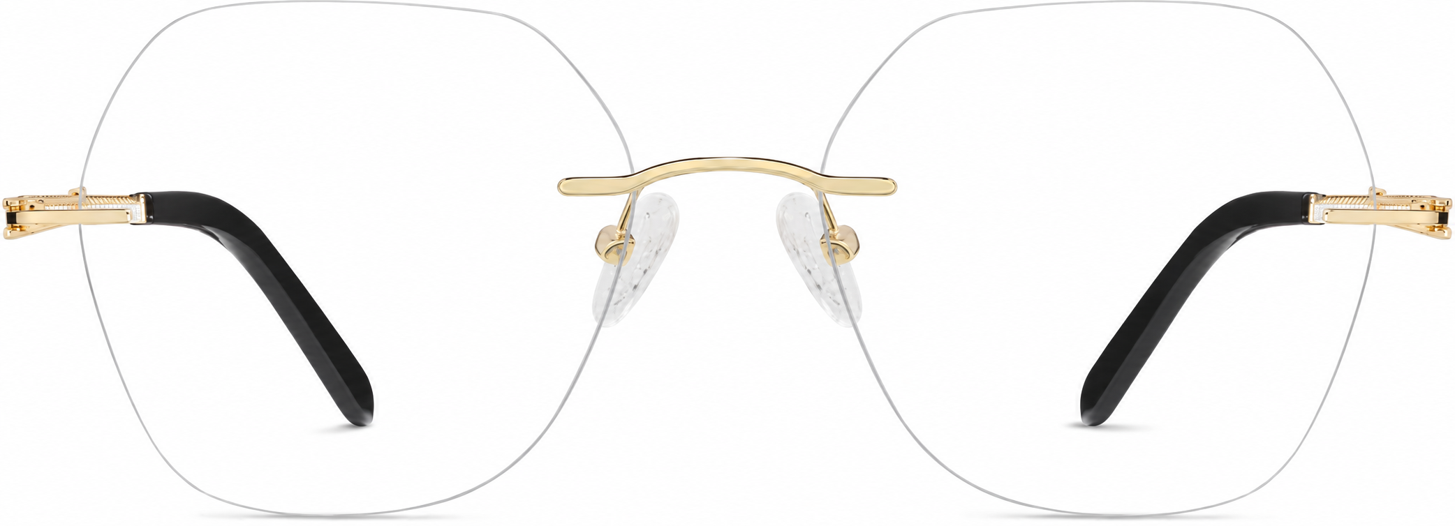 Gold Customizable Titanium Rimless Glasses · Gold · reference