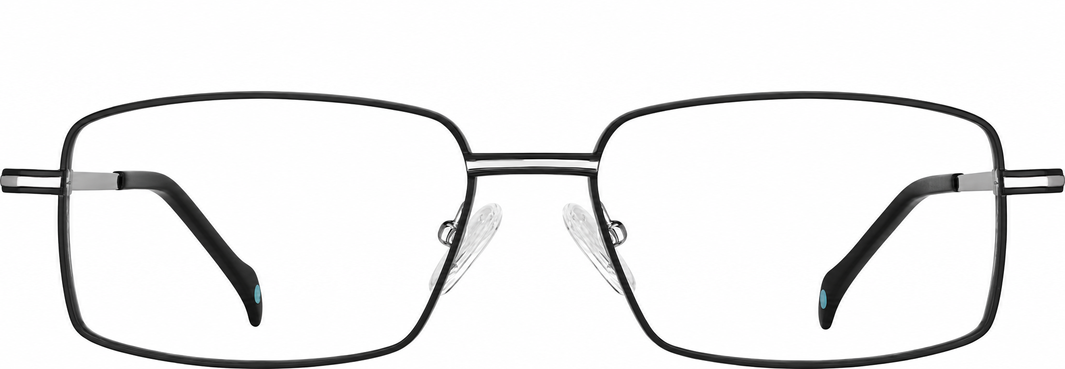 Black Titanium Rectangle Glasses · Black · reference