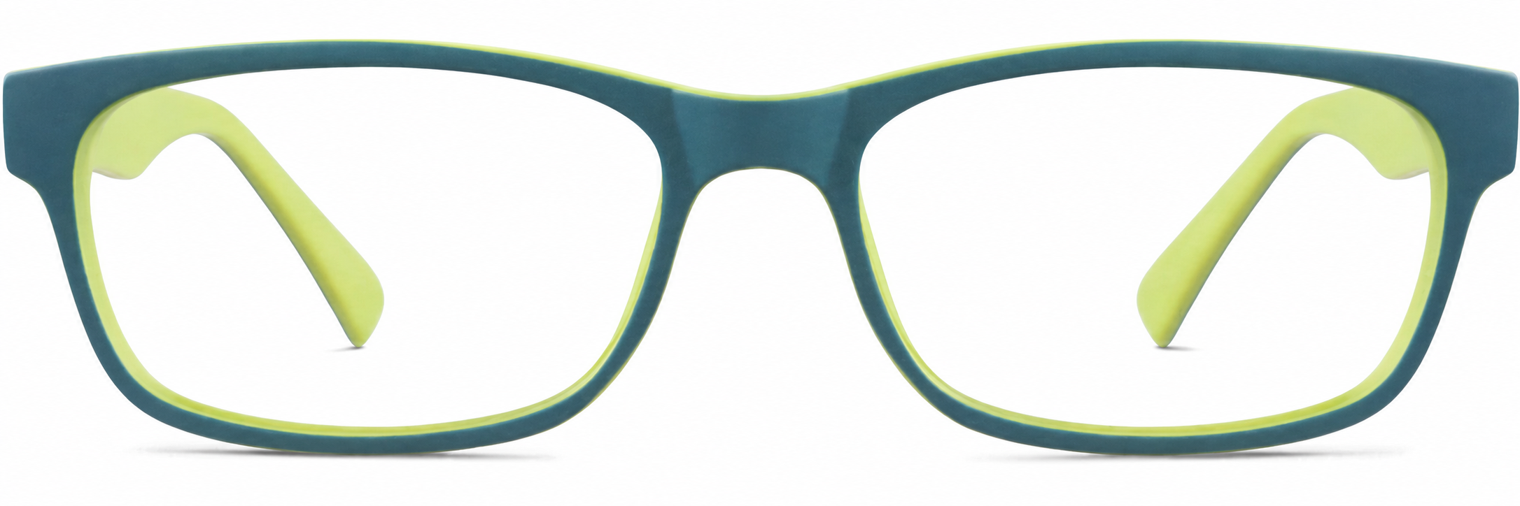 Green Kids' Rectangle Glasses · Green · reference