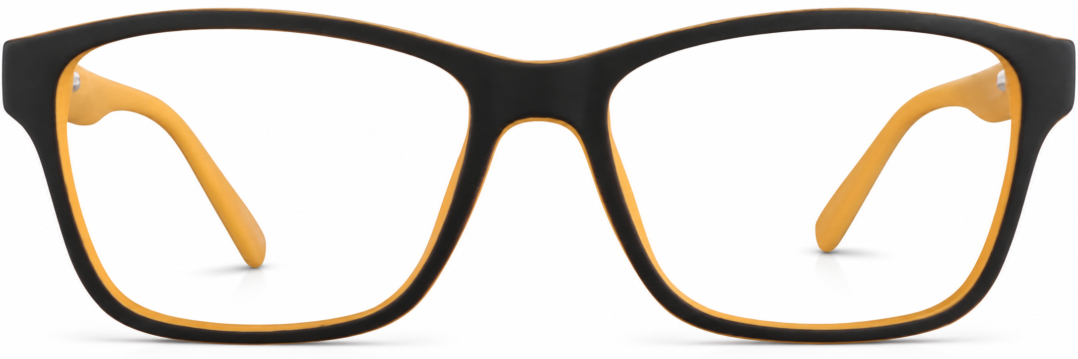Black/Yellow Kids' Square Glasses · Black/Yellow · reference