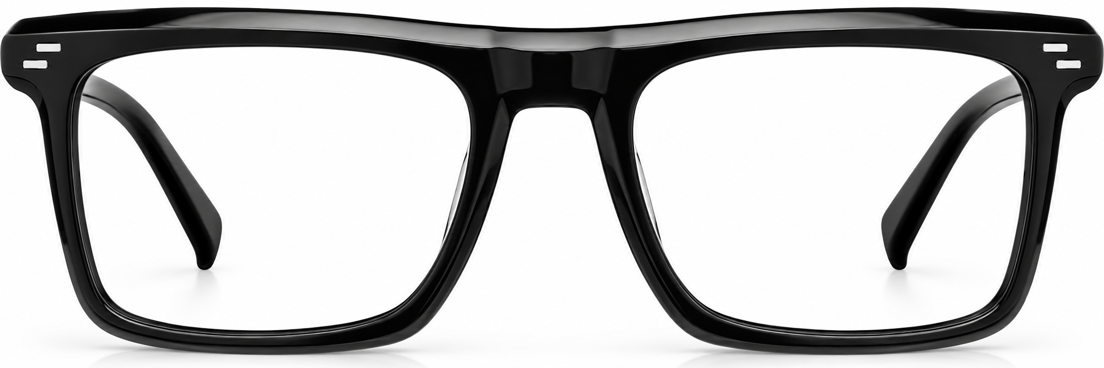 Black Acetate Rectangle Glasses · Black · reference