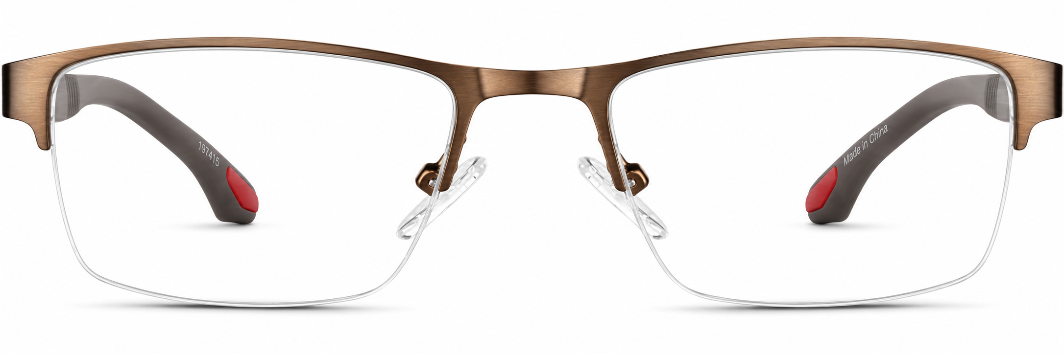 Brown Rectangle Glasses · Brown · reference
