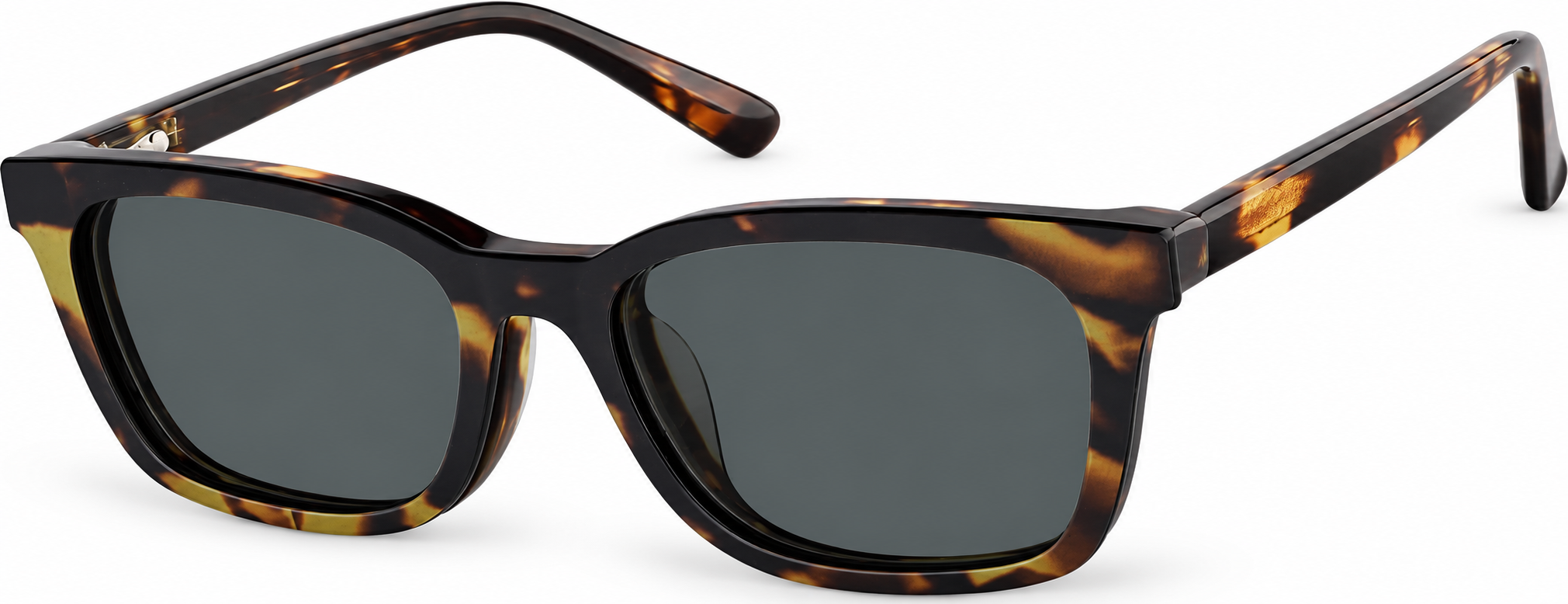 Tortoiseshell Kids' Polarized Rectangle Magnetic Clip-on Glasses · Tortoiseshell · reference