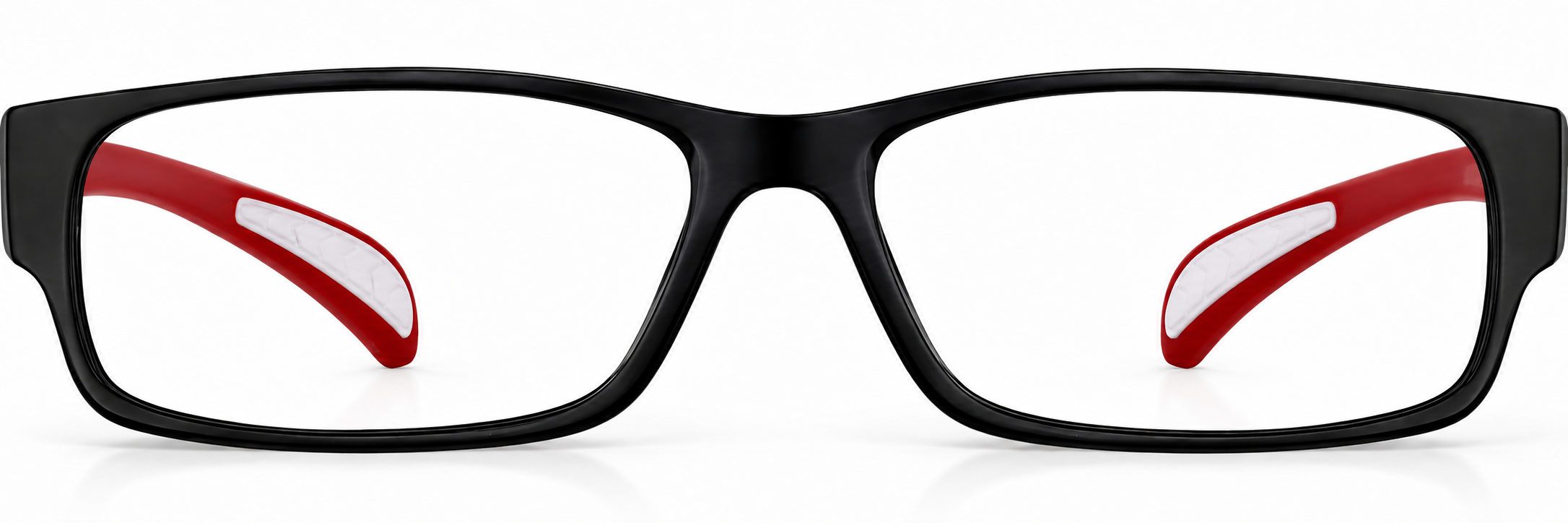 Black Rectangle Glasses · Black · reference