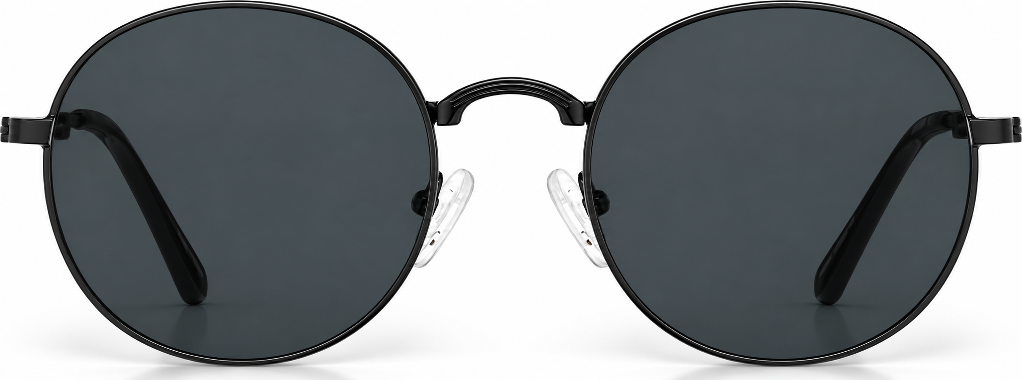 Black Foldable Round Sunglasses · Black · reference