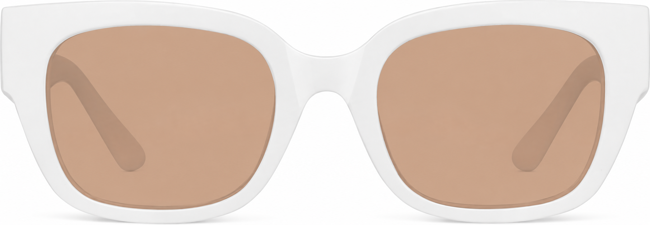 White Square Sunglasses · White · reference