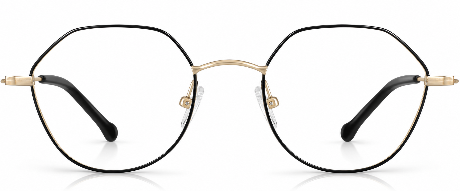 Black Geometric Glasses · Black · reference