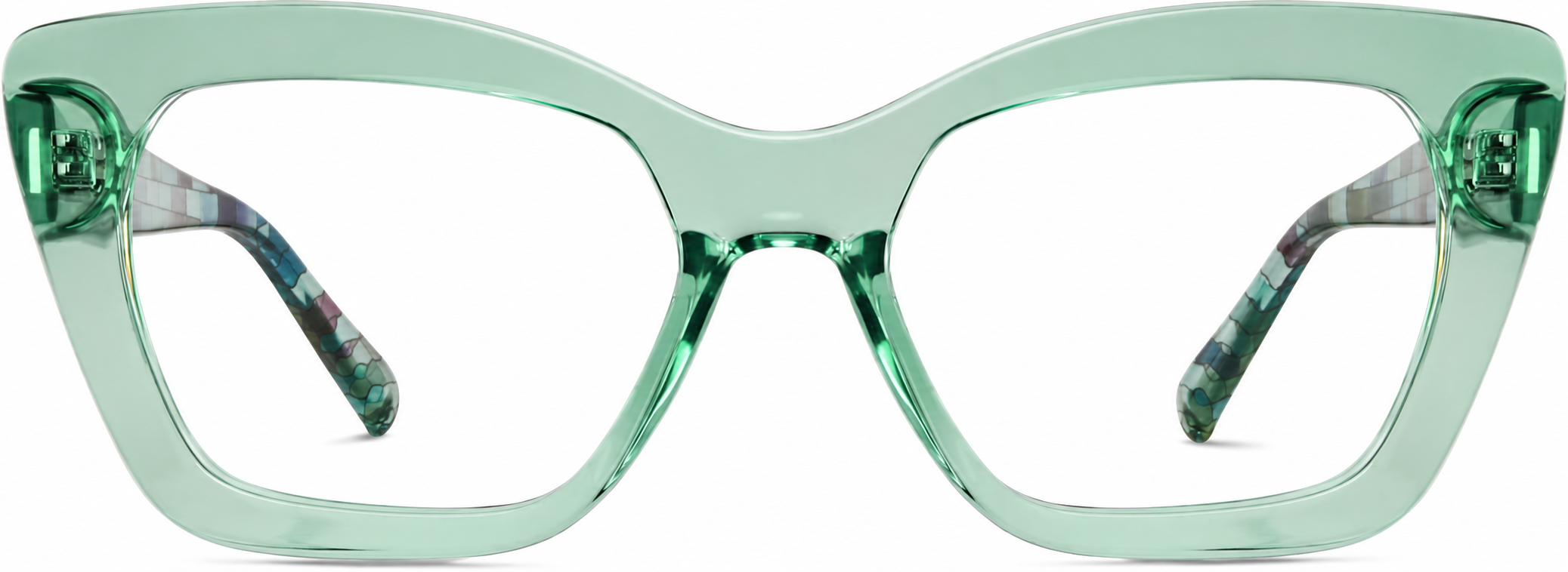 Green Cat-Eye Glasses · Green · reference