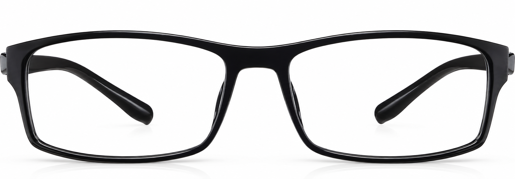 Black Rectangle Glasses · Black · reference