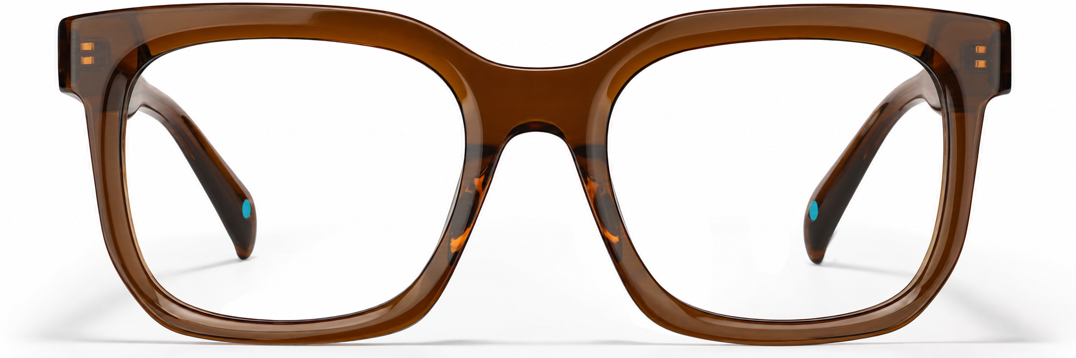 Brown Rectangle Glasses · Brown · reference