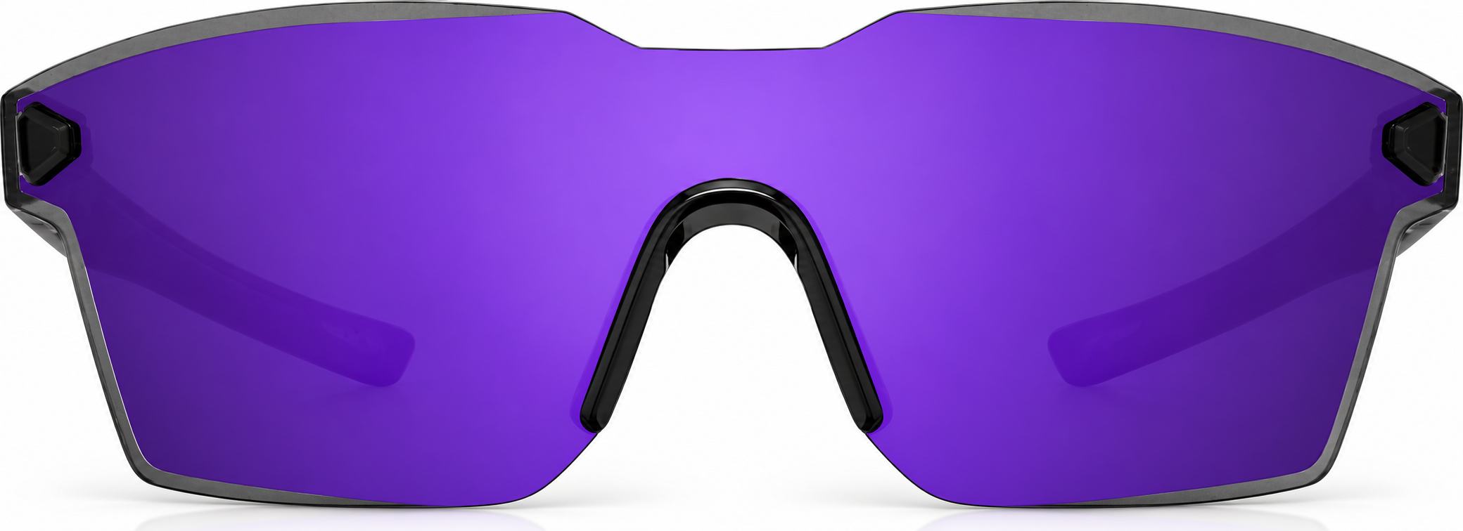 Black with Purple Mirror Rectangle Sunglasses · Black with Purple Mirror · reference