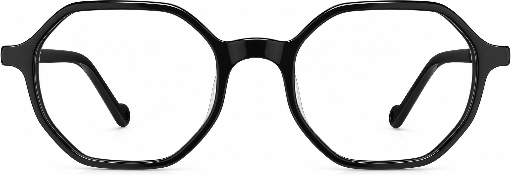 Black Kids' Geometric Glasses · Black · reference