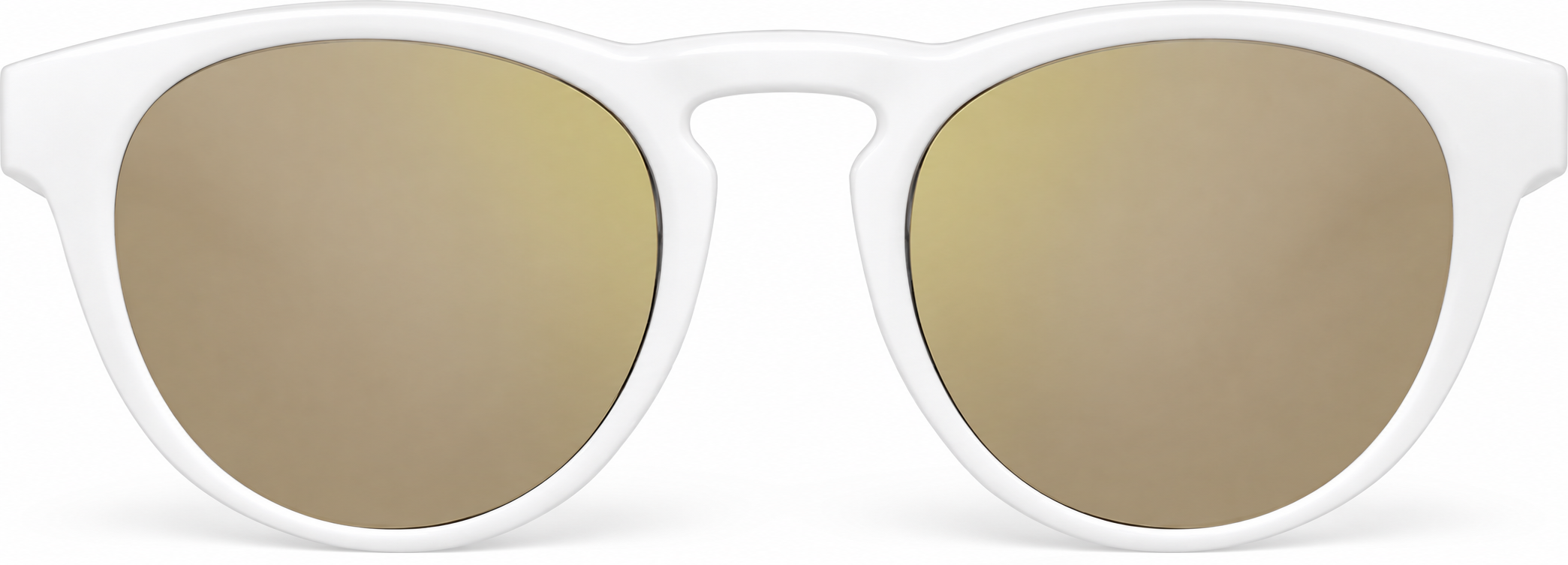 White Round Sunglasses · White · reference