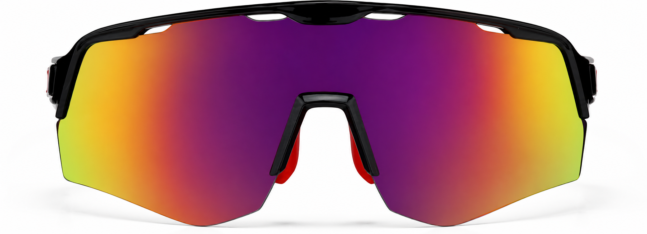 Black with Flame Mirror Wrap-Around Shield Sunglasses · Black with Flame Mirror · reference