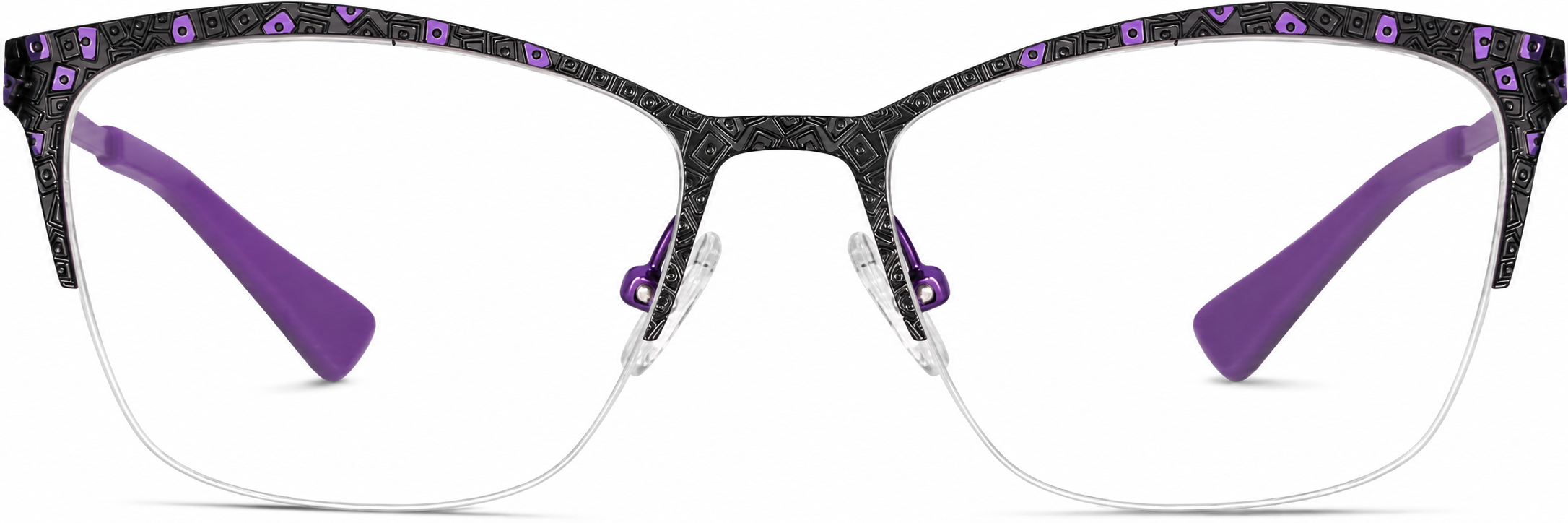 Purple Rectangle Glasses · Purple · reference