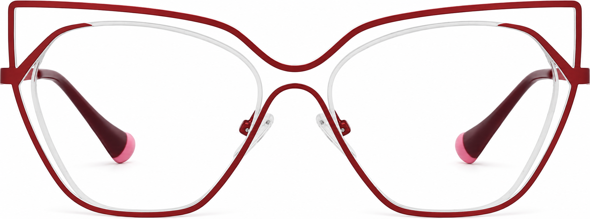 Red Cat Eye Glasses · Red · reference