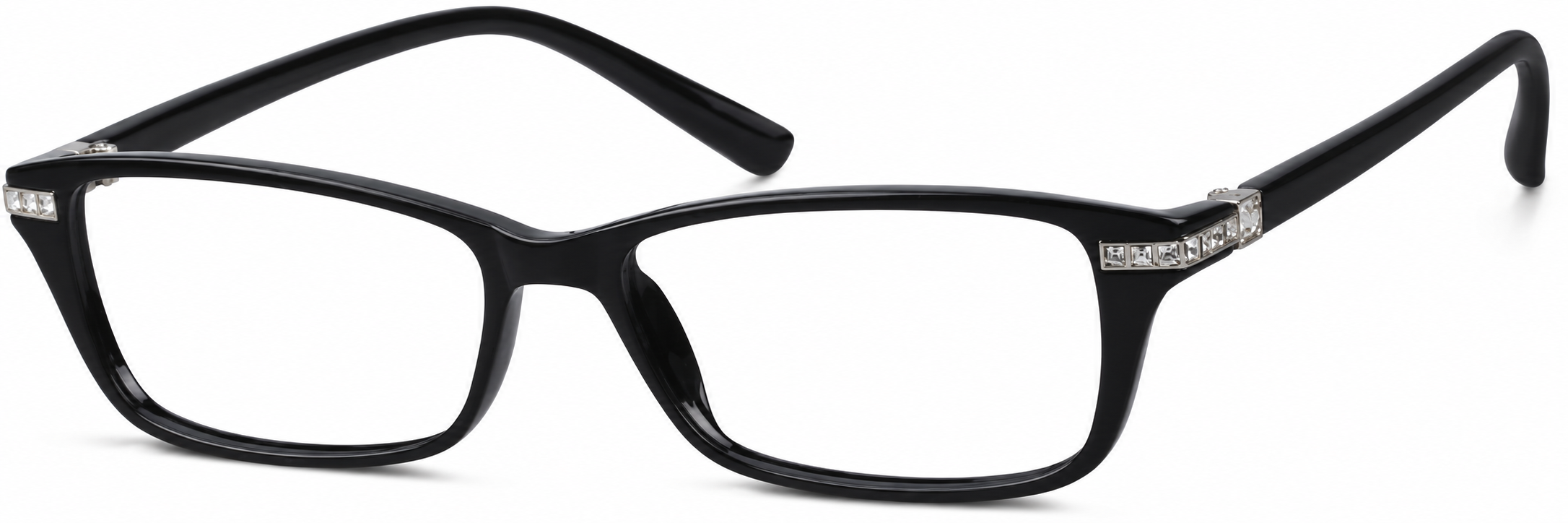 Black Rectangle Glasses · Black · reference